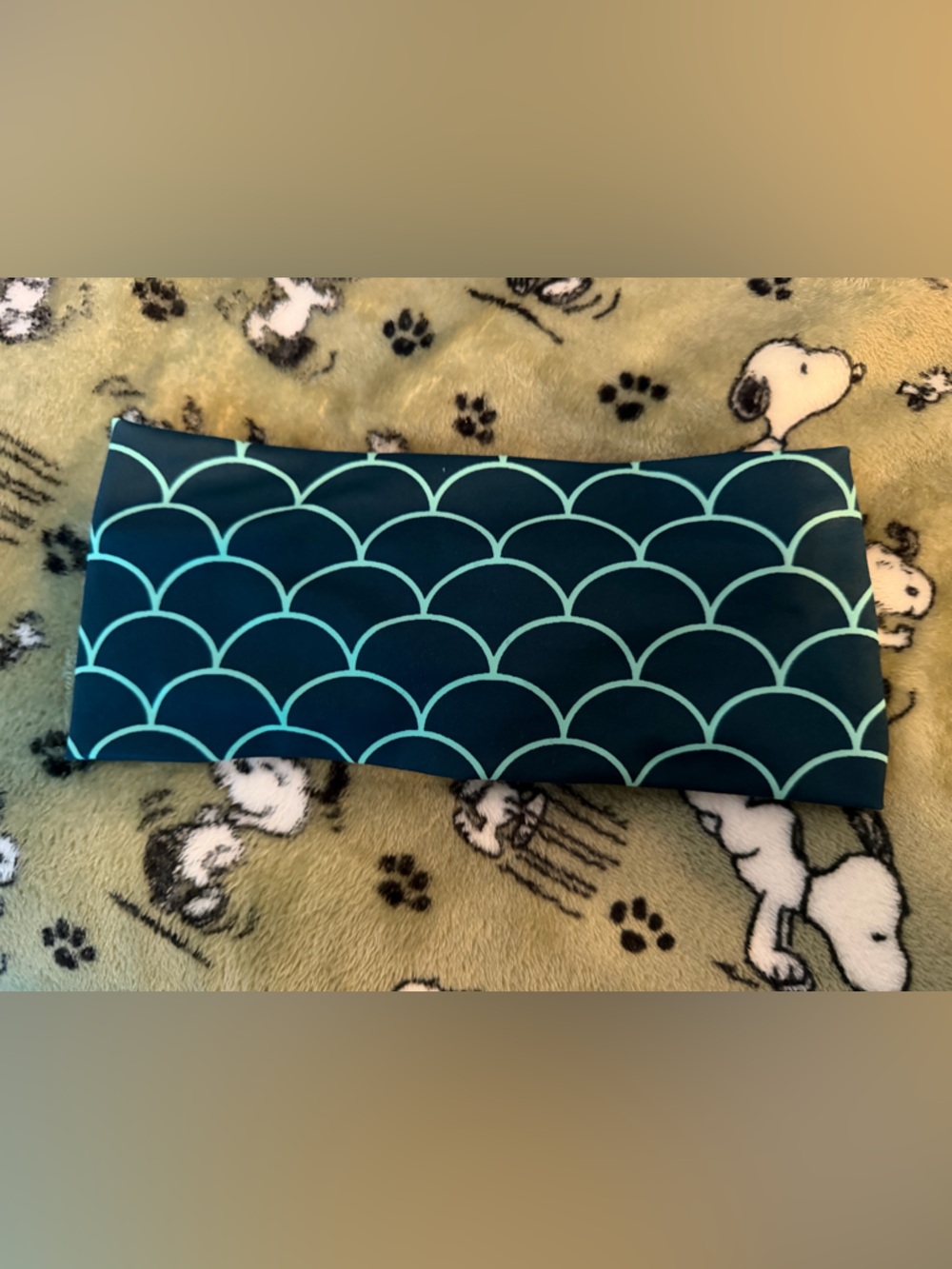 Stylish Teal Wave Pattern Stretch Headband - Women's Hair Accessory